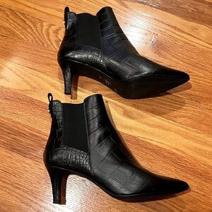 Browns Couture Black Leather Ankle Boots